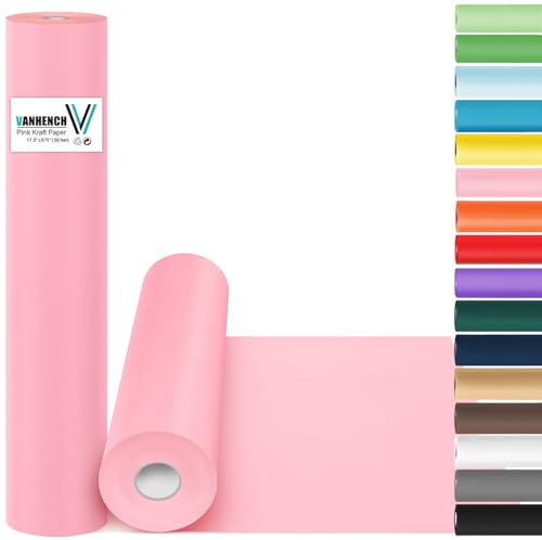 Vanhench Black Wrapping Paper, 17.5