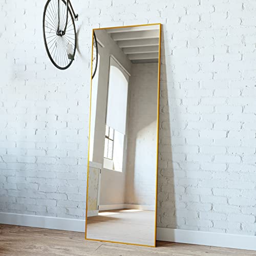 GLSLAND LED Full Length Mirror 71x32 inch Oversized Body Mirrors with Lights Wall Mounted Hanging Floor Standing Mirror for Bedroom, Living Room, Cloakroom, White
