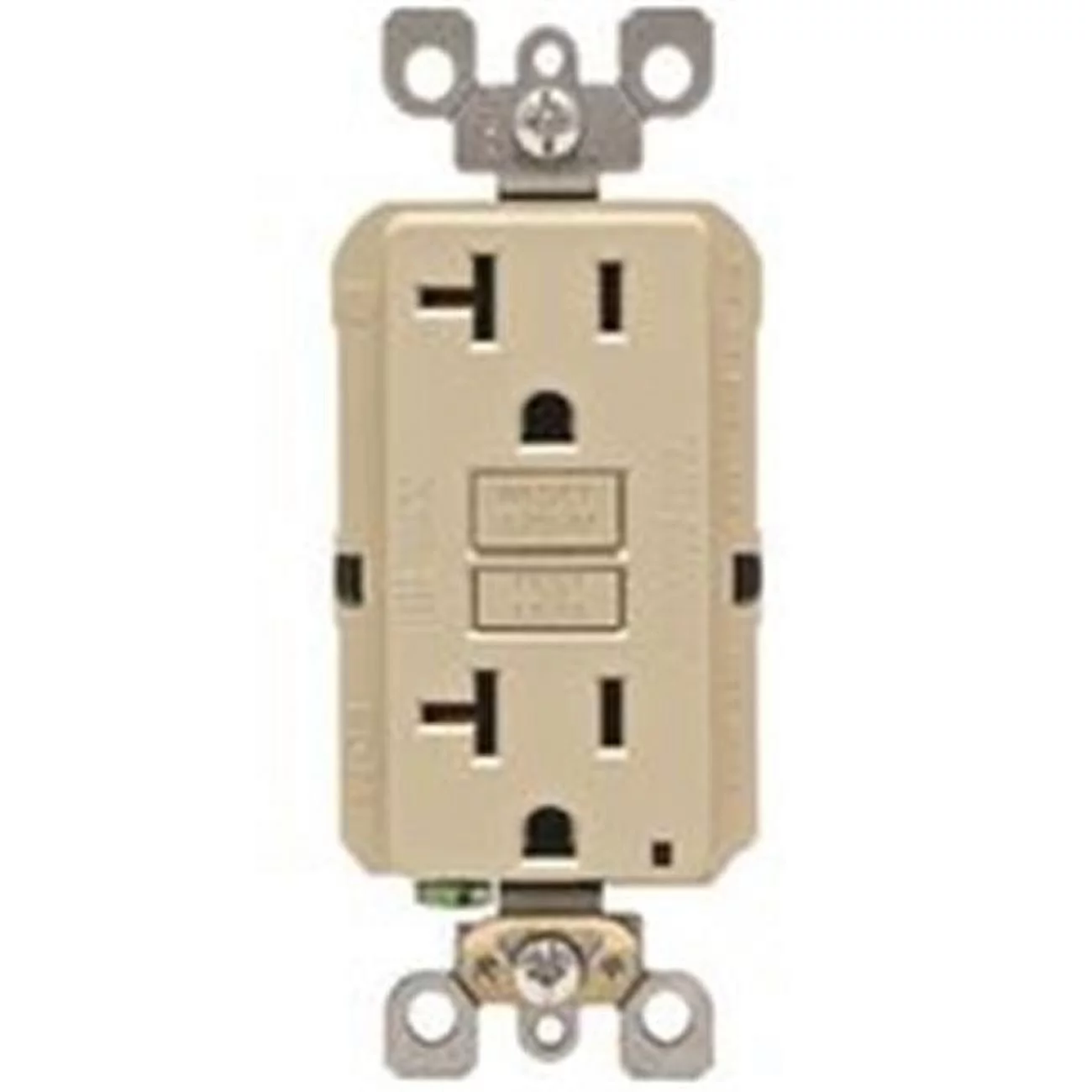 Leviton Mfg R01-GFNT2-0KI 20A Outlet GFCI Self Test - Ivory