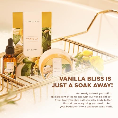 Spa Luxetique Spa Baskets for Women Gift, Gift Basket for Women, 15pcs Rose Spa Sets, Spa Kit Includes Bath Oil, Bath Salt, Bubble Bath, Woman Gifts, Birthday Gifts for Women