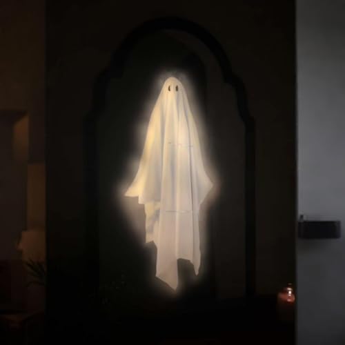 2025 Halloween Hologram Ghost Mirror – Spooky Animated Ghost Decor for Indoor Haunted House, Haunted Mirror for Scary Halloween Party & Room Decoration, Easy to Hang (Wave Style)