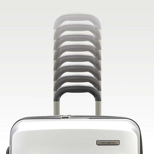Samsonite Carry-On Pro Front Pocket Hardside Expandable 21-Inch Octiv Luggage: Durable & Impact Resistant, 360° Aero Trac Spinner Wheels, Adjustable Telescopic Handle, TSA Approved Lock - Silver