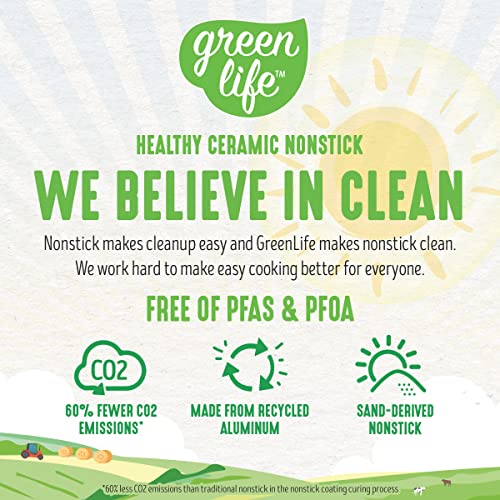 GreenLife Soft Grip Diamond Healthy Ceramic Nonstick, 10