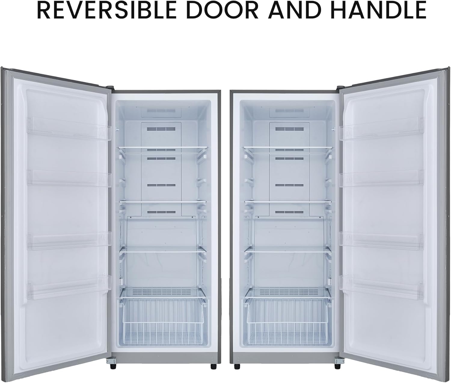 17cf Upright Freezer CONVERTIBLE REF Garage Ready 28in wide 110V(Stainless)