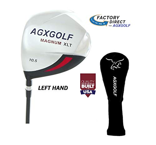 AGXGOLF Men's Senior Left Hand Magnum XLT Complete Golf Club Set 460cc Driver, Fairway Wood, 3 Hybrid Iron 6-9 Irons + PW + Putter + Built in The USA ! Cadet, Regular or Tall Lengths