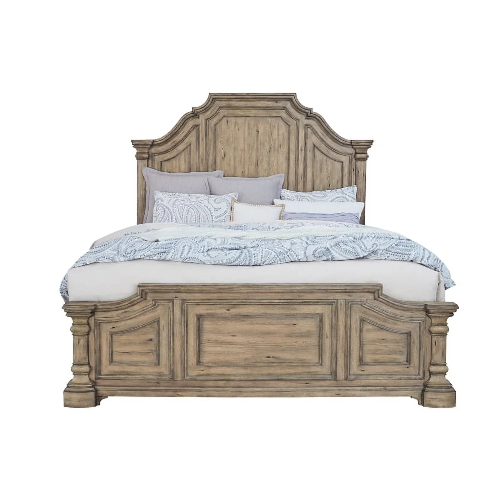Garrison Cove Queen Wood Panel Bed in Honey Brown by Pulaski Furniture