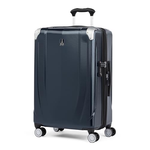 Travelpro Pathways 3 Hardside Expandable Luggage, 8 Spinner Wheels, Lightweight Hard Shell Suitcase, Carry On 21 Inch, Black Knight