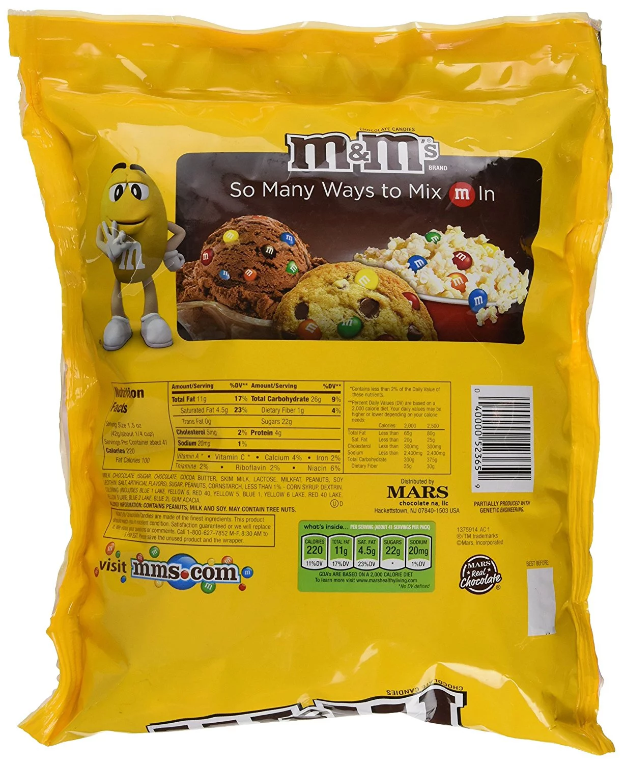 m&m peanut candy, 62 ounce
