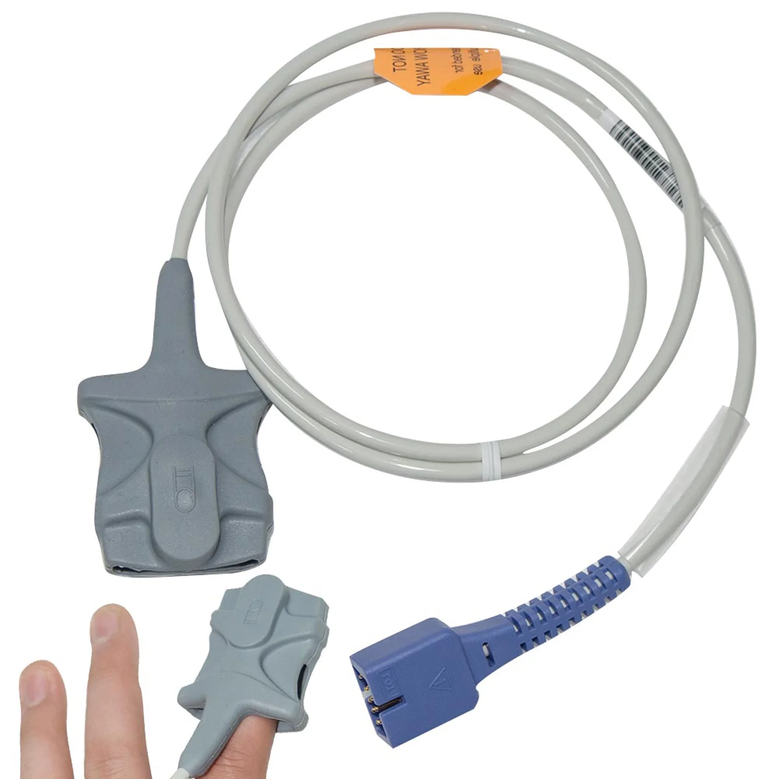 Suitable for Nellcor Oximeter DS100A Adult Fingerclip 9-pin Soft Head SpO2 Sensor