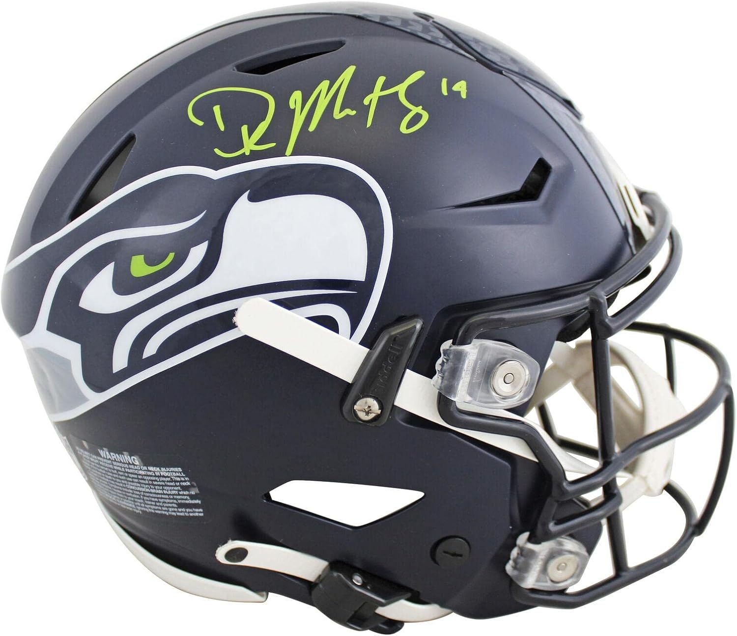 Seahawks DK Metcalf Signed Speed Flex Full Size Helmet BAS Witnessed - Autographed NFL Helmets