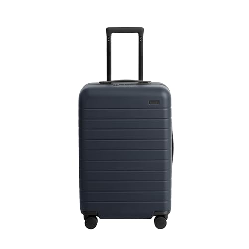 Away Bigger Carry-On Luggage, Lightweight Hardside Large Suitcase with Spinner Wheels, TSA Lock, Airline Approved, Navy Blue