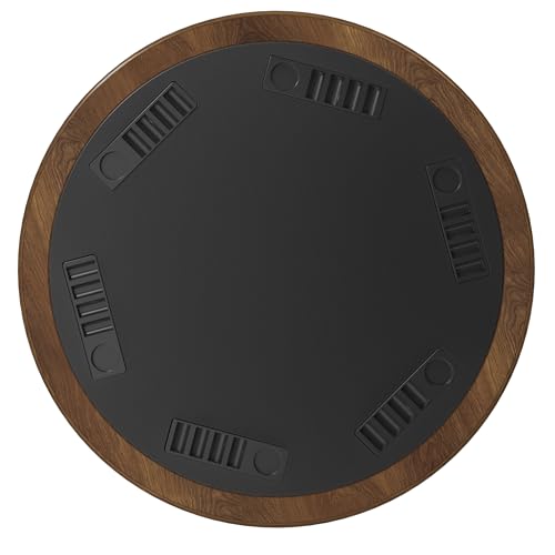 Hillsdale Furniture Cooper Convertible Wood 47 Inch Poker Game Table, Brown