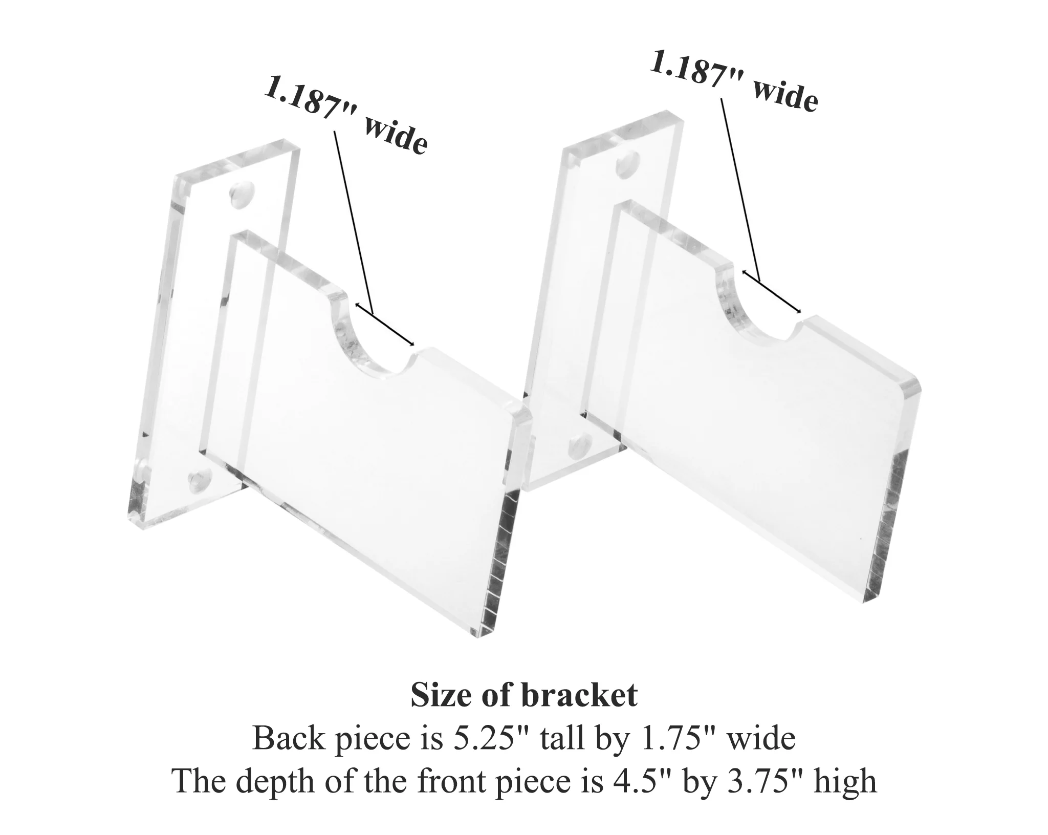 Deluxe Clear Acrylic Baseball Home Plate Wall Mount Bracket (A023-HP-SS)