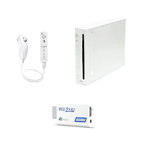 Nintendo Wii Console, White HDMI Bundle (Renewed)