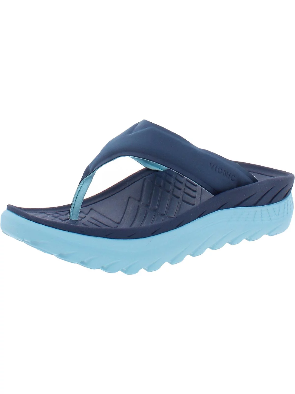 Vionic Unisex All Gender Blissful Restore Recovery Sandals Navy Porcelain Blue W7/M8