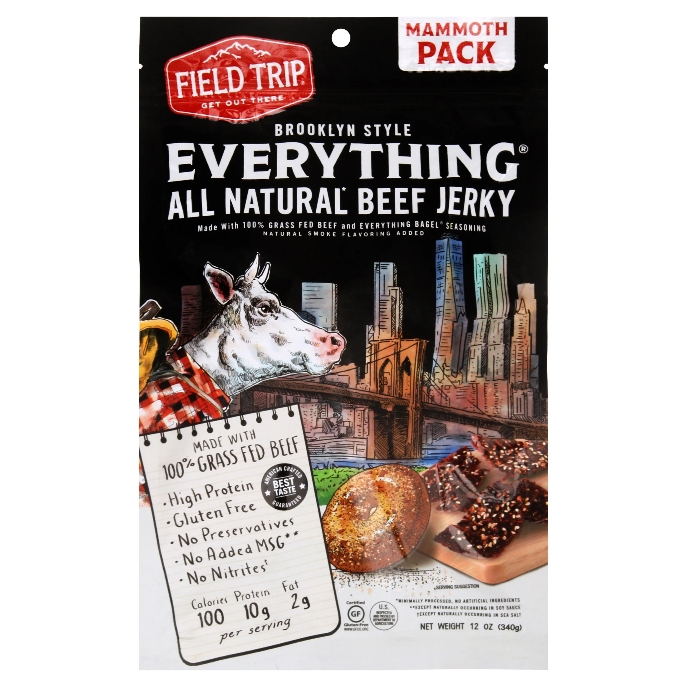 Field Trip Beef Jerky BK Everything Bagel Seasoned 12oz
