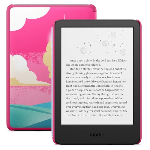 Amazon Kindle Kids 16GB (newest model) - If it breaks, we will replace it, includes ad-free books and cover, with glare-free display, faster page turns - Unicorn Valley