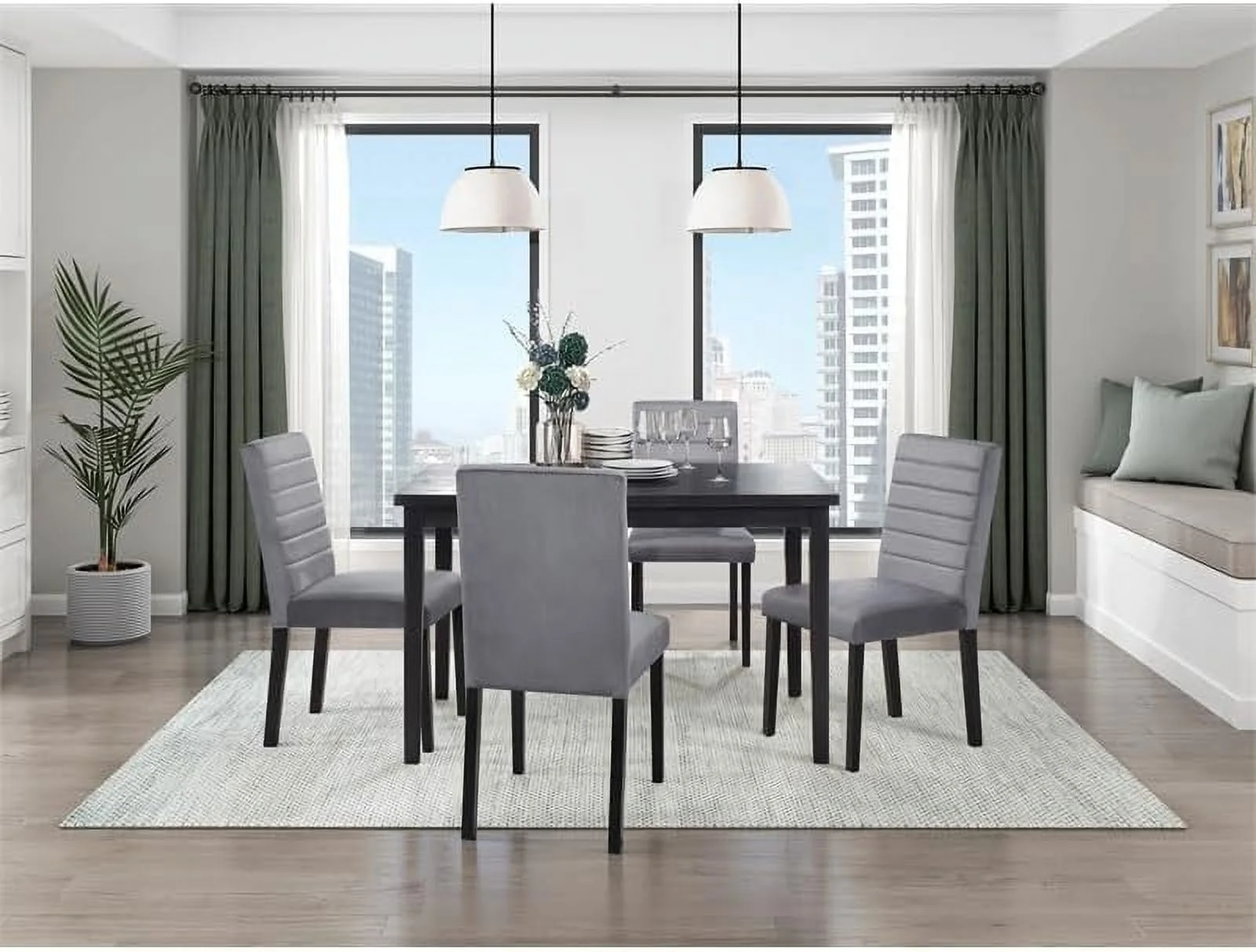 Andreas Wood Dining Room Table In Black