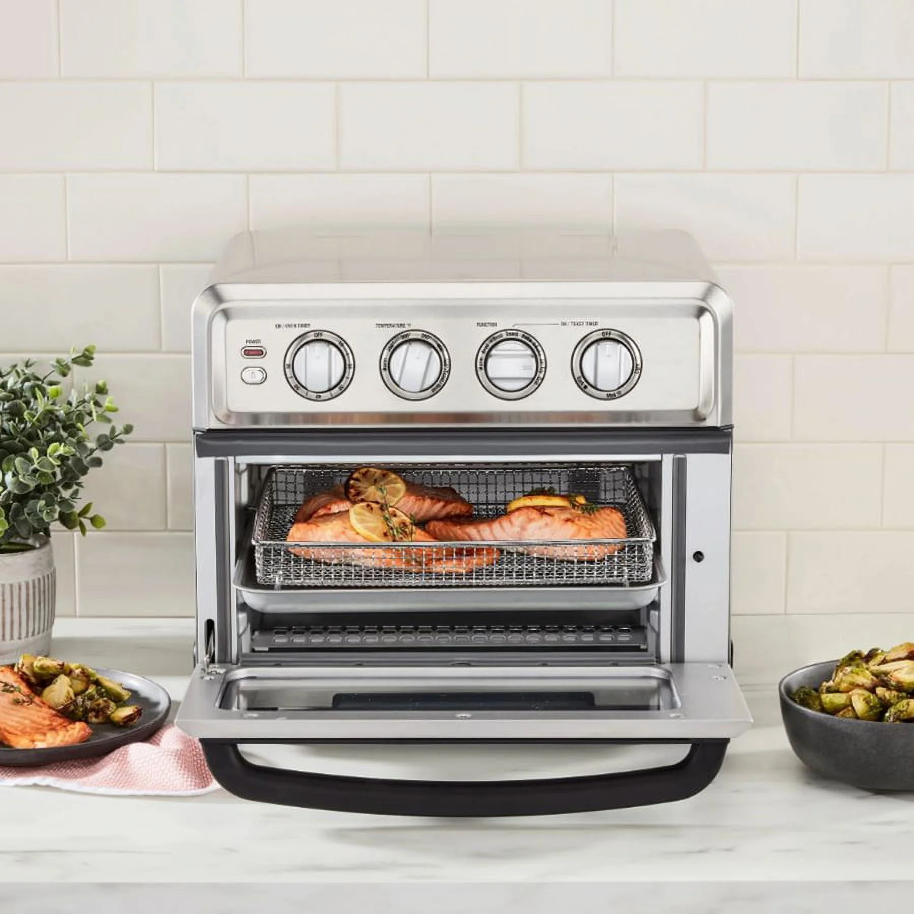 Cuisinart RESTORED 8-in-1 Air Fryer and Convection Toaster Oven, Stainless (TOA-70FR)
