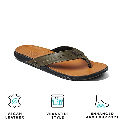 REEF J-Bay III Men's Full Grain Leather Flip Flop