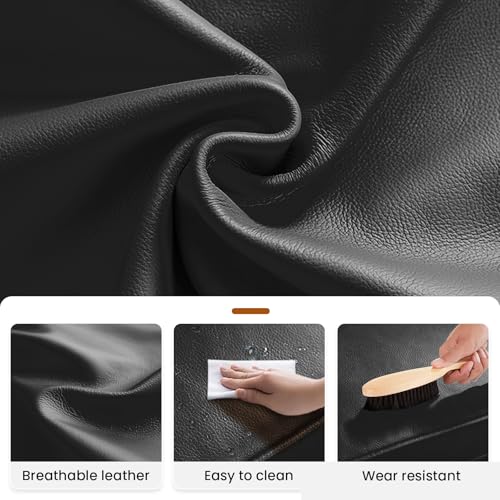 Modern Faux Leather Loveseat Sofa, Compact Small Couch with Spring Cushions & Solid Wood Frame, Easy-Clean Removable Cover, Living Room Office Apartment Furniture (71.25