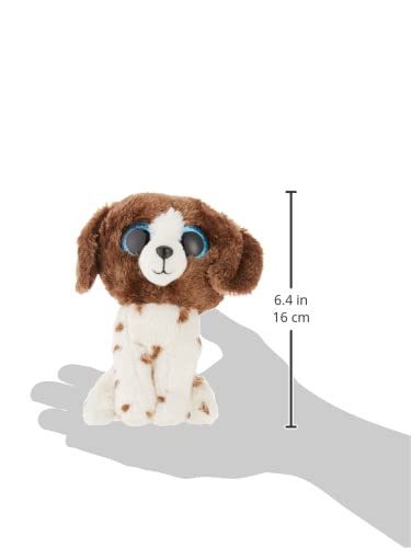 TY 2007517 Muddles Brown & White Dog Beanie Boo Stuffed Animal, Multicoloured