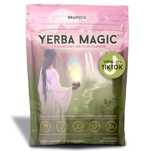 Yerba Mate Instant Tea Powder, 3-in-1 Super Drink - Clean Energy, Brain Fog Buster, and Gut Health Powered by Nootropics, Prebiotics and Probiotics | Yerba Magic Pina Colada 30 Servings