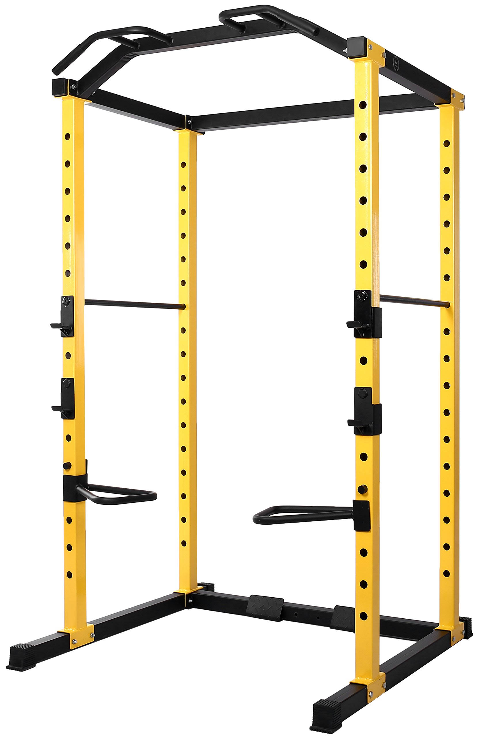 HulkFit 1000-Pound Capacity Multi-Function Adjustable Power Cage with J-Hooks and Dip Bars, Power Cage Only