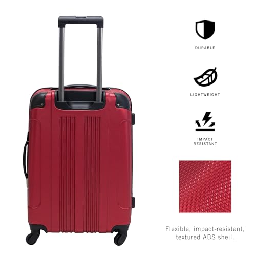 Kenneth Cole REACTION Out of Bounds Lightweight Hardshell 4-Wheel Spinner Luggage, Cobalt Blue, 20-Inch Carry On