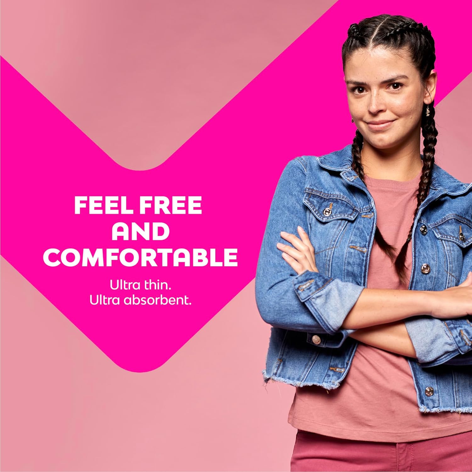 Saba Ultra Invisible Ultra Thin Pads with Wings, 72 Count