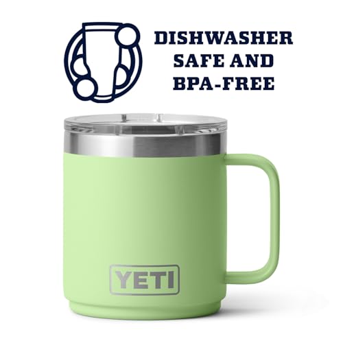 YETI Rambler 10 oz Stackable Mug, Vacuum Insulated, Stainless Steel with MagSlider Lid, Stainless