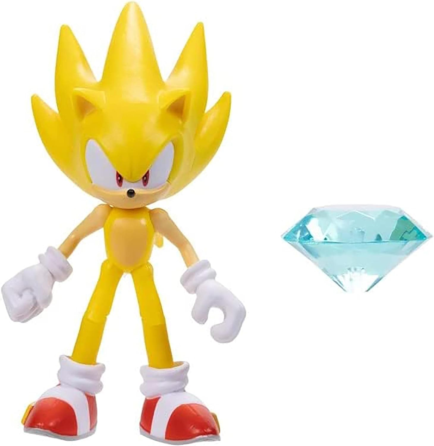 Sonic the Hedgehog 4” Super Sonic with Chaos Emerald Action Figure