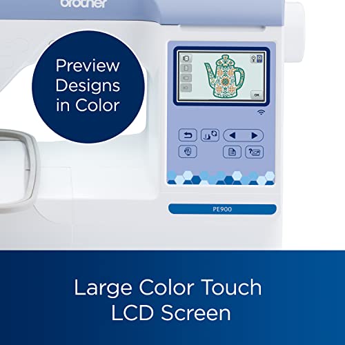 Brother PE900 Embroidery Machine with WLAN, White