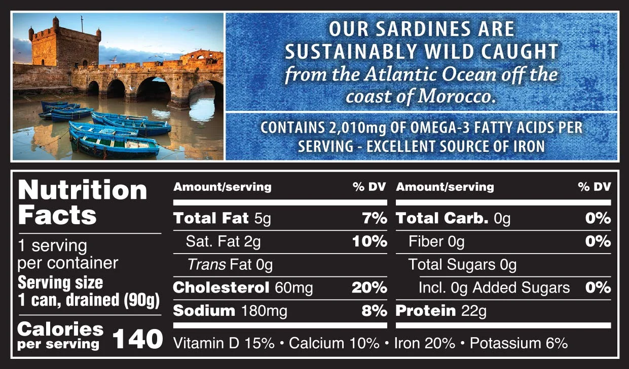 Crown Prince Natural Skinless & Boneless Sardines in Water, 4.37-Ounce Cans (Pack of 12)