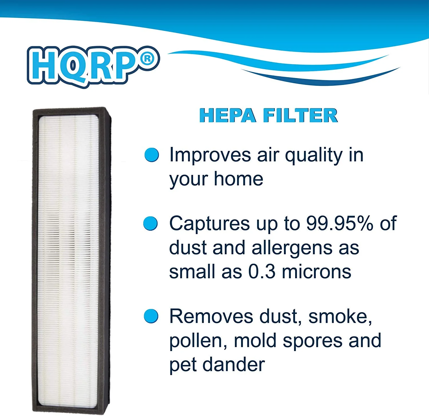 HQRP 3-Pack Filter Compatible with Lowe's 560976, LOWESRAPF-E-4, FLT5000; Idylis 3-Speed 193-sq ft IAP-GG-125 Energy Star Air Purifiers
