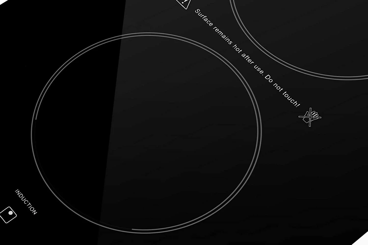 Empava Electric Stove Induction Cooktop Vertical with 2 Burners Vitro Ceramic Smooth Surface Glass in Black 120V, 12 Inch 12 Inch Cooktop