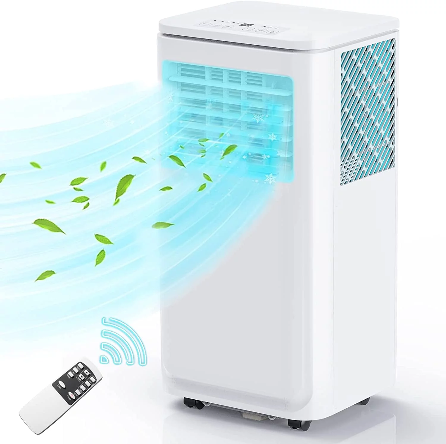 VTESSE 10000 BTU Portable Air Conditioners,Quiet Room Portable AC Unit up to 350 Sq Ft,3 in 1 Compact Cooling Unit with Dehumidifier and Fan Functions,Portable AC with Remote Control