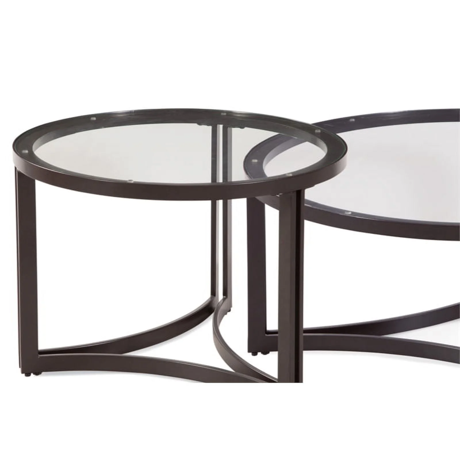 Trucco Round Cocktail in Black Metal