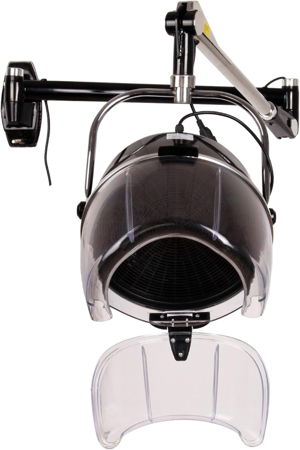 Samger Retractable 900W Wall Mounted Hair Hood Dryer Professional Hair Dryer with Flexible Swivel Arm Built-in 60min Timer Adjustable Temperature 70℃ Beauty Barber Spa Equipment Fits Concrete Wall