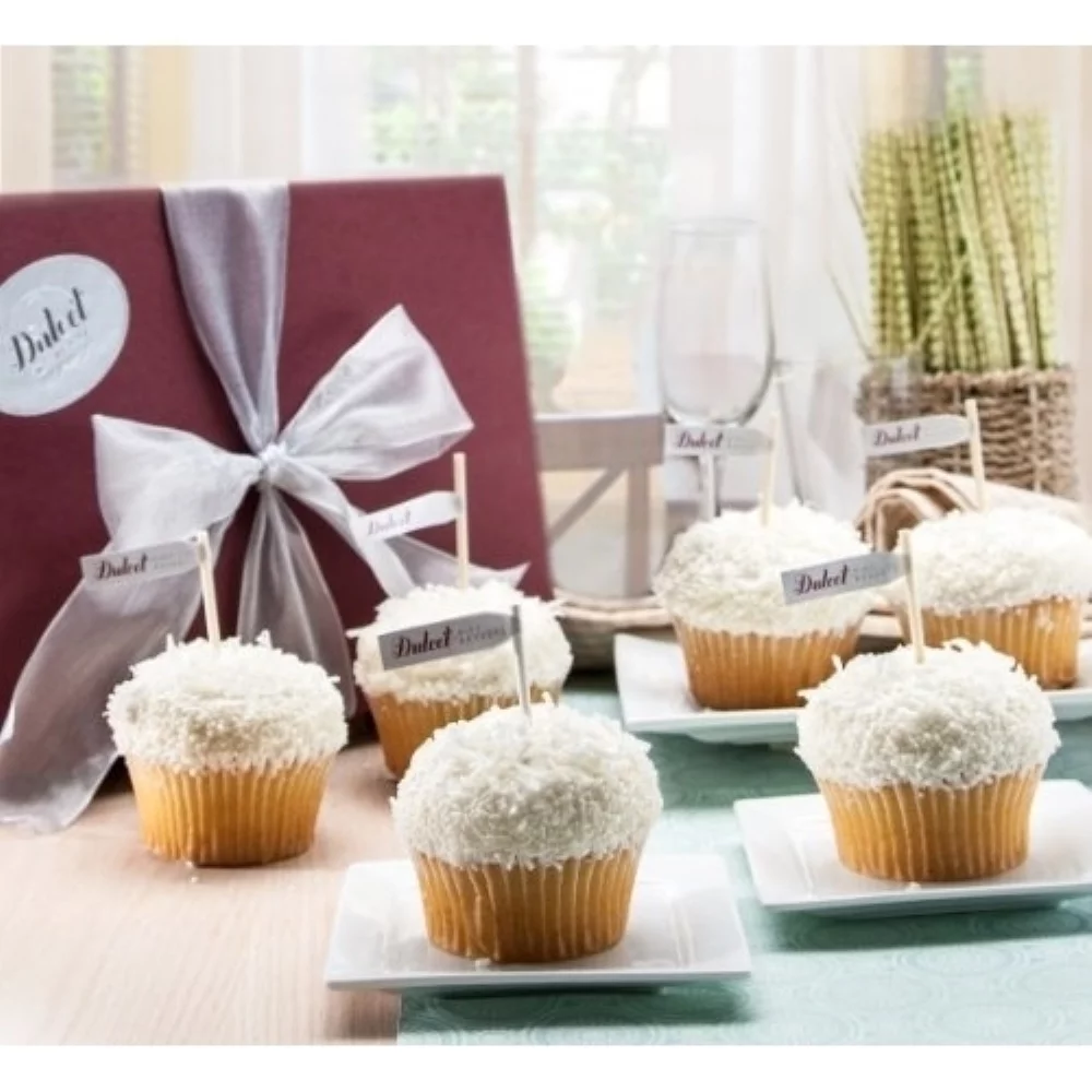 Dulcet Gift Baskets Wedding Wishes Coconut Flake Favorite Cupcake Gift Box