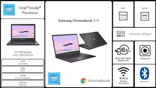 Acer Gateway Chromebook 311 CBO311-1H-C1MX Laptop | Intel Celeron N4500 | 11.6