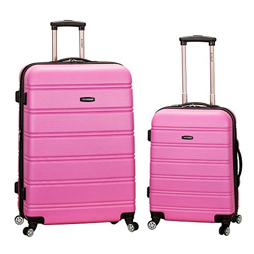 Rockland Melbourne Hardside Expandable Luggage with Spinner Wheels, 2TONEBLUE, 2 Piece (20/28)