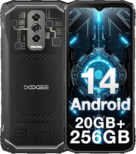 DOOGEE Blade 10 Ultra Rugged Phone Unlocked,20GB RAM+256GB ROM Android 14 System Rugged Smartphone,6.56''90Hz Display,50MP Camera,5150mAh Battery,IP68/IP69K Waterproof Phones, Face ID/NFC/GPS/OTG