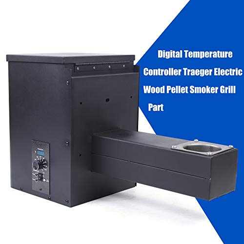 Pellet Smoker Hopper Assembly Kit, Intelligent Digital Temperature Controller Electric Wood Pellet Smoker Grill Part for Grill, Smoke, Bake, Roast, Braise, and BBQ (Mechanical Knob)