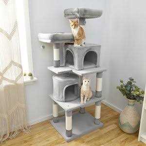 Frisco 68-in Faux Fur Cat Tree Condo - Pet Supplies online store