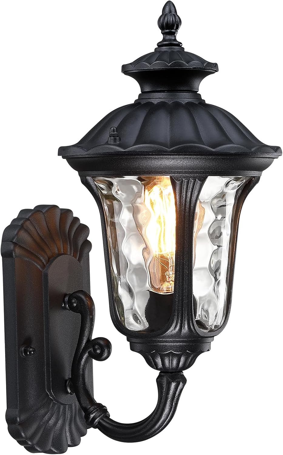 15.6‘’ Outdoor Wall Light Fixtures Exterior Wall Lantern Waterproof Sconce Porch Lights Wall Mount Matte, Exterior Wall Lighting for House Garage Doorway, Black