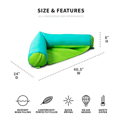 Big Joe Noodle Sling, No Inflation Needed, Pool Float with Armrests, Quick Draining Fabric, Cup Holder