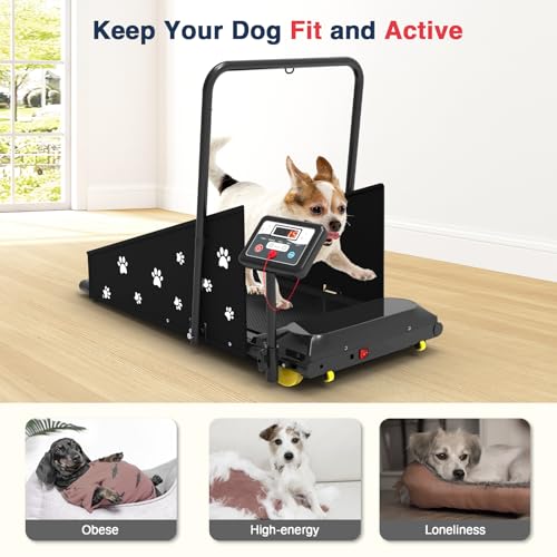 REDLIRO Dog Treadmill - Pet Indoor Treadmill for Medium/Small - Weight Capacity 265 lbs - Dog Fitness Running Machine with Remote Control & Display Screen