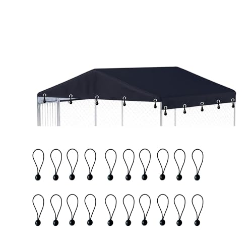 Outdoor Dog Kennel Cover 10'W x 10'L Made of 600D Waterproof Oxford Cloth- Black Replacement（Without Frame）