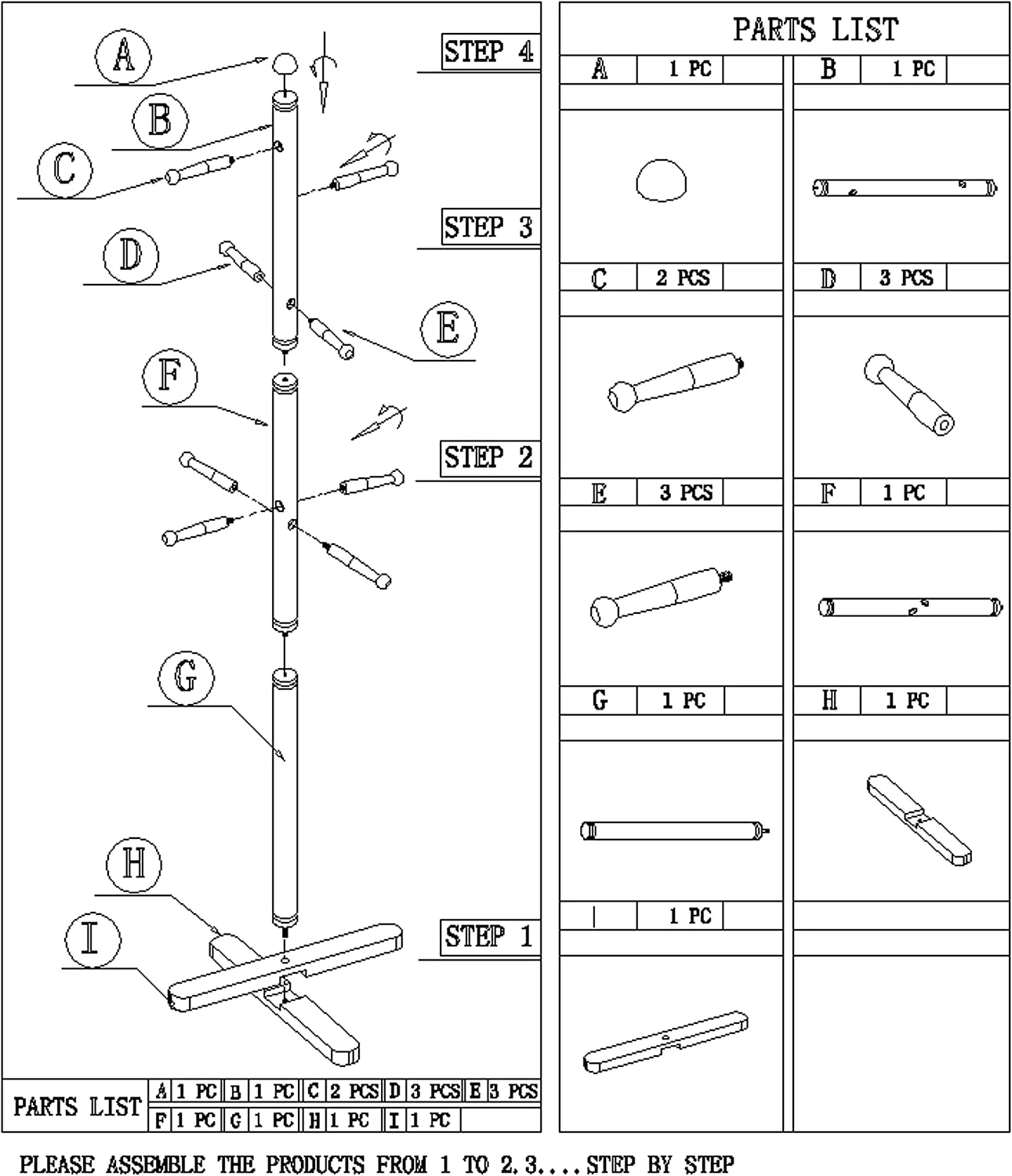 Frenchi Home Furnishing Freestanding Kid's Coat Rack White Coat rack